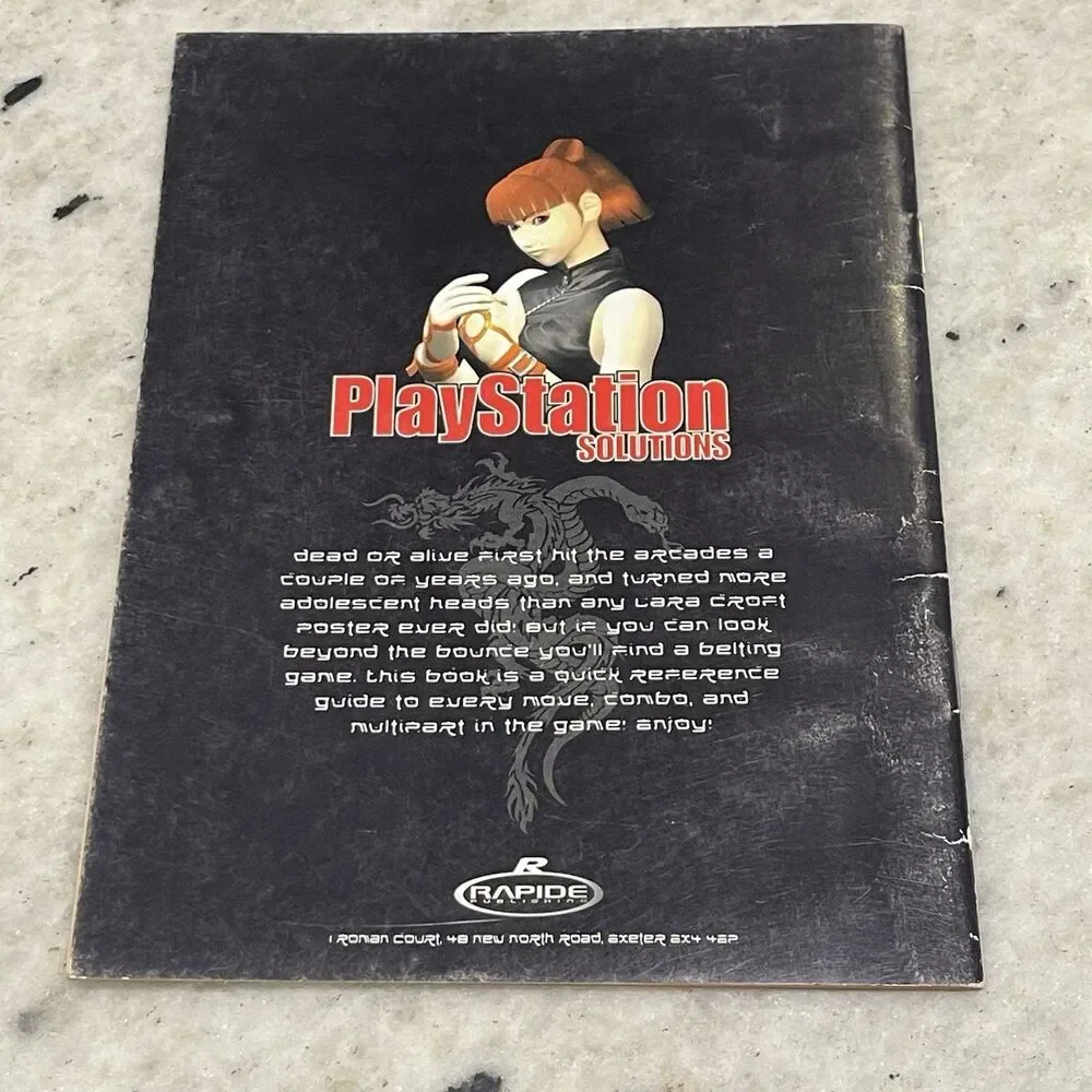 Dead Or Alive Game PlayStation Solutions complete 36 Page Players Guide Book